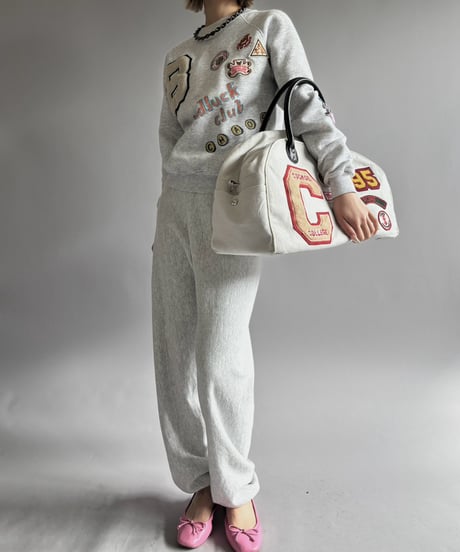 【RE;CIRCLE】 RE French Bedcover Boston Bag Wappen Ivory /261026-028