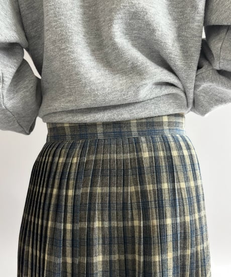 【USED】 Check Pattern Pleats Skirt / 261031-014