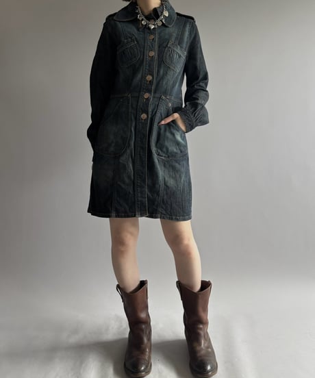【USED】 Design Long Length Denim Jacket / 261010-003