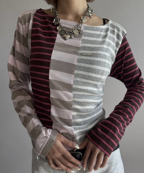 【Chinatsu Aoyama】 Patchwork Border Top  /  2601022-006