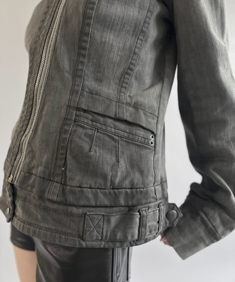【USED】 00's DKNY JEANS Double Biker Jacket  / 261003-027