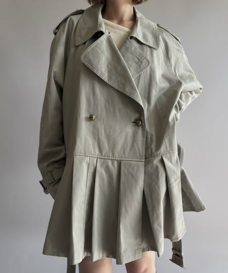 【RE;CIRCLE】 RE Pleated Hem Trench Coat  / 261019-029