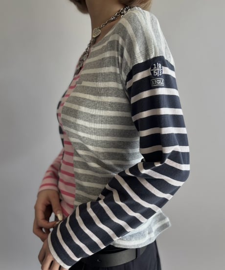 【Chinatsu Aoyama】 Patchwork Border Top  /  2601022-004