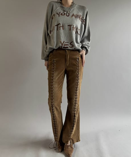 【RE;CIRCLE】 RE Lace-up Cords Pants / 261008-019