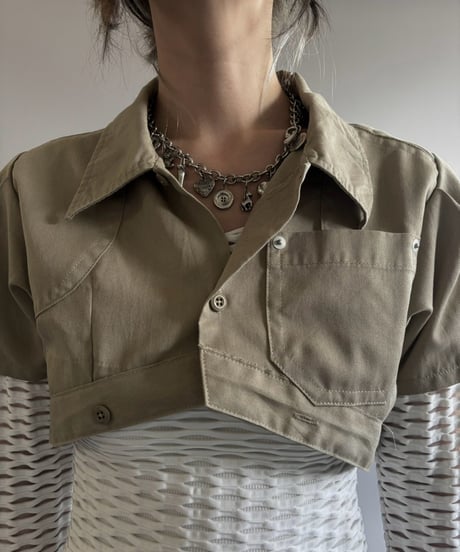 【Chinatsu Aoyama】 RE Makers Shirt Khaki / 260813-021