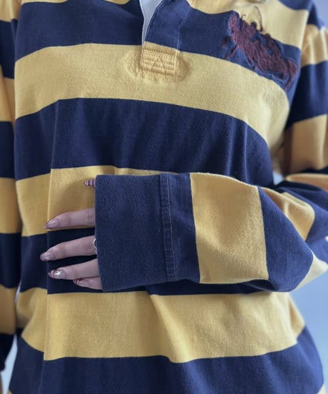 【USED】 90's Polo Ralph Lauren Striped Rugby Shirt / 261003-018