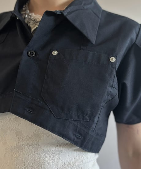 【Chinatsu Aoyama】 RE Makers Shirt Navy / 260813-036