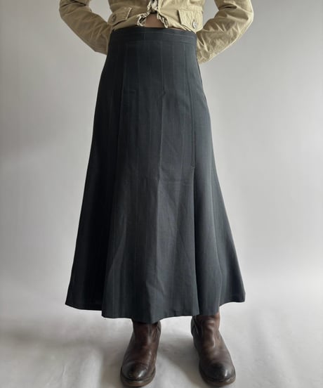 【USED】 Woven Stripe Flare Skirt /261010-029