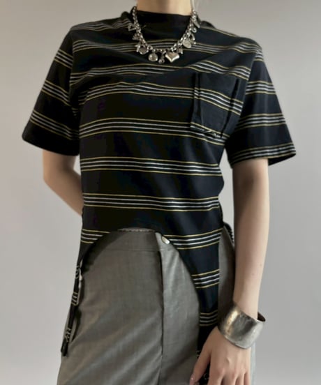 【RE;CIRCLE】RE Multi Border Leotard Top / 260713-001