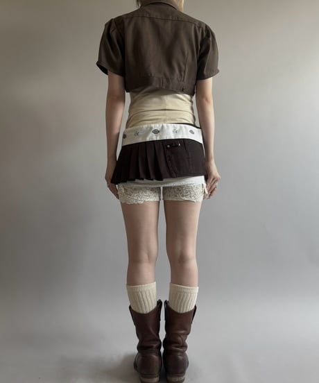 【Chinatsu Aoyama】 RE Makers Shirt Brown / 260813-027