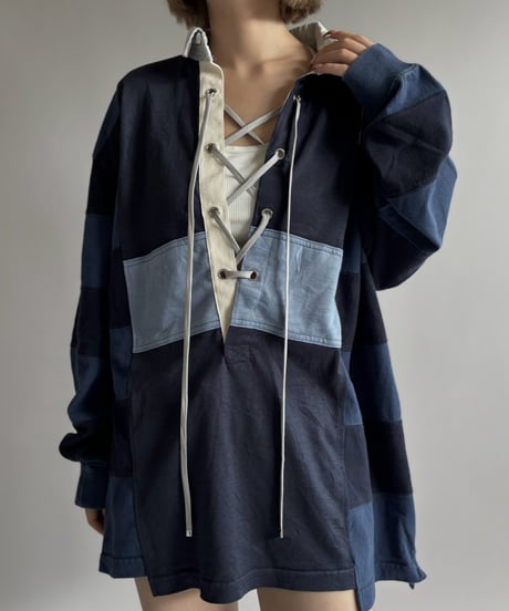 【RE;CIRCLE】 RE Lace-Up Rugger Shirt  /261015-011