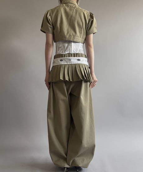 【Chinatsu Aoyama】 RE Makers Shirt Khaki / 260813-019