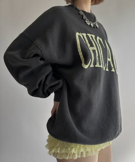 【USED】 80's~90's FRUIT OF THE LOOM CICAGO Print Sweat / 261024-014