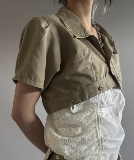 【Chinatsu Aoyama】 RE Makers Shirt Khaki / 260813-017