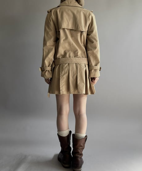 【RE;CIRCLE】 RE Pleated Hem Trench Coat  / 261019-027