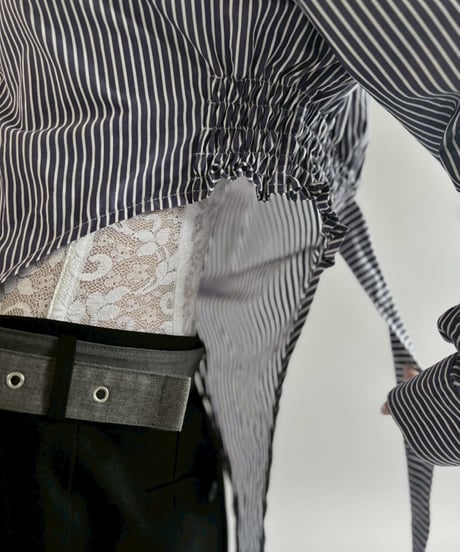 【RE;CIRCLE】RE Leotard Stripe Shirt / 260713-003