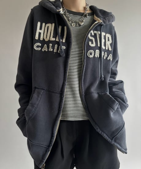 【USED】 HOLLI STER Patch Zip-Up Hoodie / 261010-015
