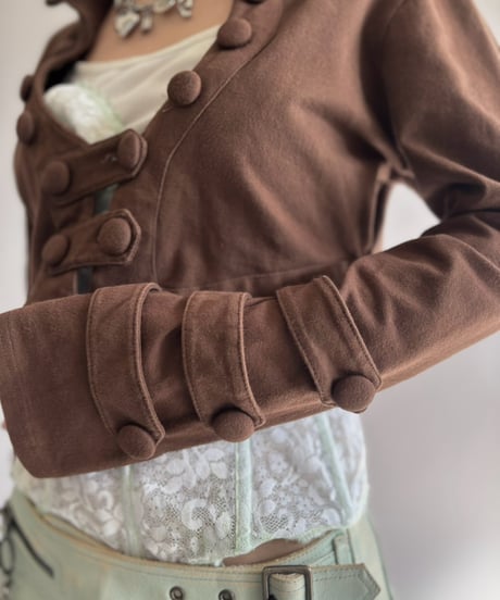 【USED】 Cropped Sweat Napoleon Jacket / 261024-007