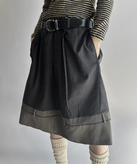 【Chinatsu Aoyama】 Suit Patchwork Camisole Mini One-Piece /  2601022-050