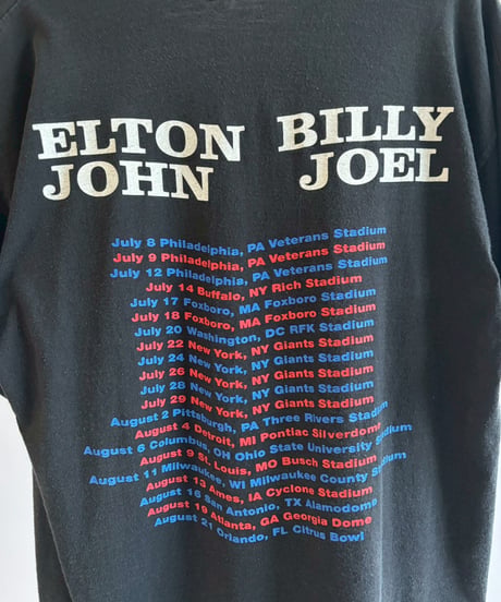 【USED】 90's ELTON JOHN BILLY JOEL T-Shirt/ 260718-019