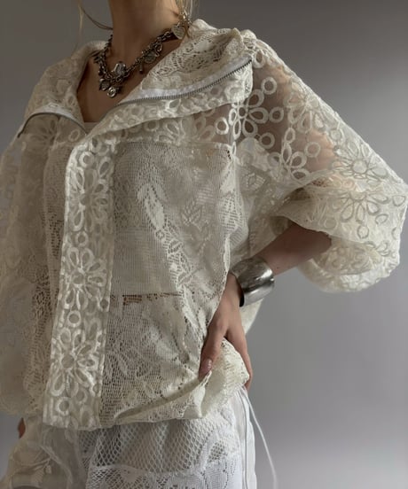 【RE;CIRCLE】RE Crochet  Hooded Blouson / 260709-016