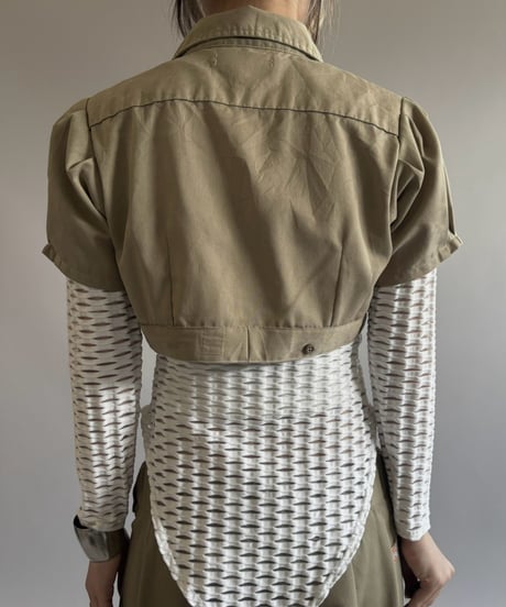 【Chinatsu Aoyama】 RE Makers Shirt Khaki / 260813-021