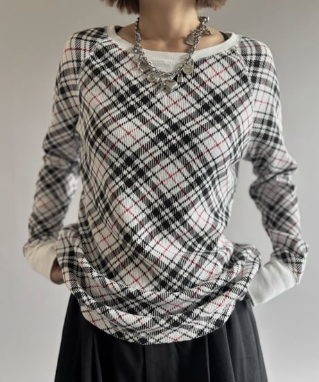 【USED】 Plaid Thermal L/S Tee / 261003-013
