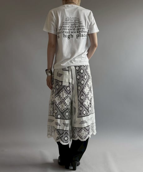 【RE;CIRCLE】 RE Crochet Lace Wide Half Pants / 260709-010