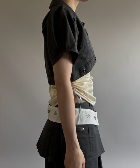 【Chinatsu Aoyama】 RE Makers Shirt Charcoal / 260813-028