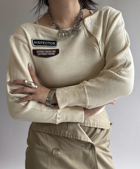 【RE;CIRCLE】 RE Under Wear Boat Neck Shirt  / 261019-015