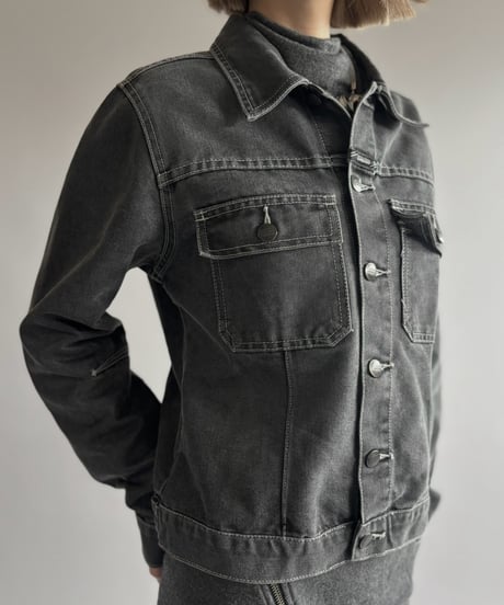 【USED】 MARITHÉ + FRANÇOIS GIRBAUD Glitter Denim Jacket   / 261010-008