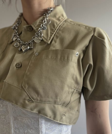 【Chinatsu Aoyama】 RE Makers Shirt Khaki / 260813-019