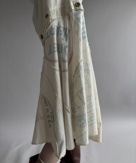 【USED】 Printed Canvas Flare One-Piece / 260926-009
