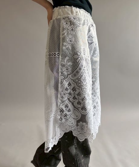 【RE;CIRCLE】 RE Crochet Lace Wide Half Pants / 260709-009