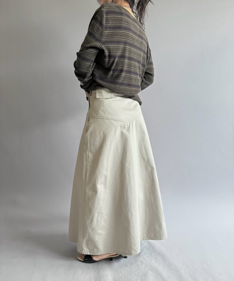 【USED】 Cotton Chino Long Skirt / 260905-023