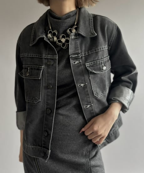 【USED】 MARITHÉ + FRANÇOIS GIRBAUD Glitter Denim Jacket   / 261010-008