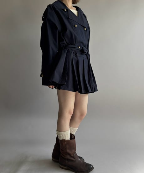 【RE;CIRCLE】 RE Pleated Hem Trench Coat  / 261019-026