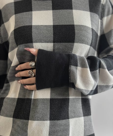 【USED】 OLD NAVY Plaid Thermal L/S Tee / 261003-005