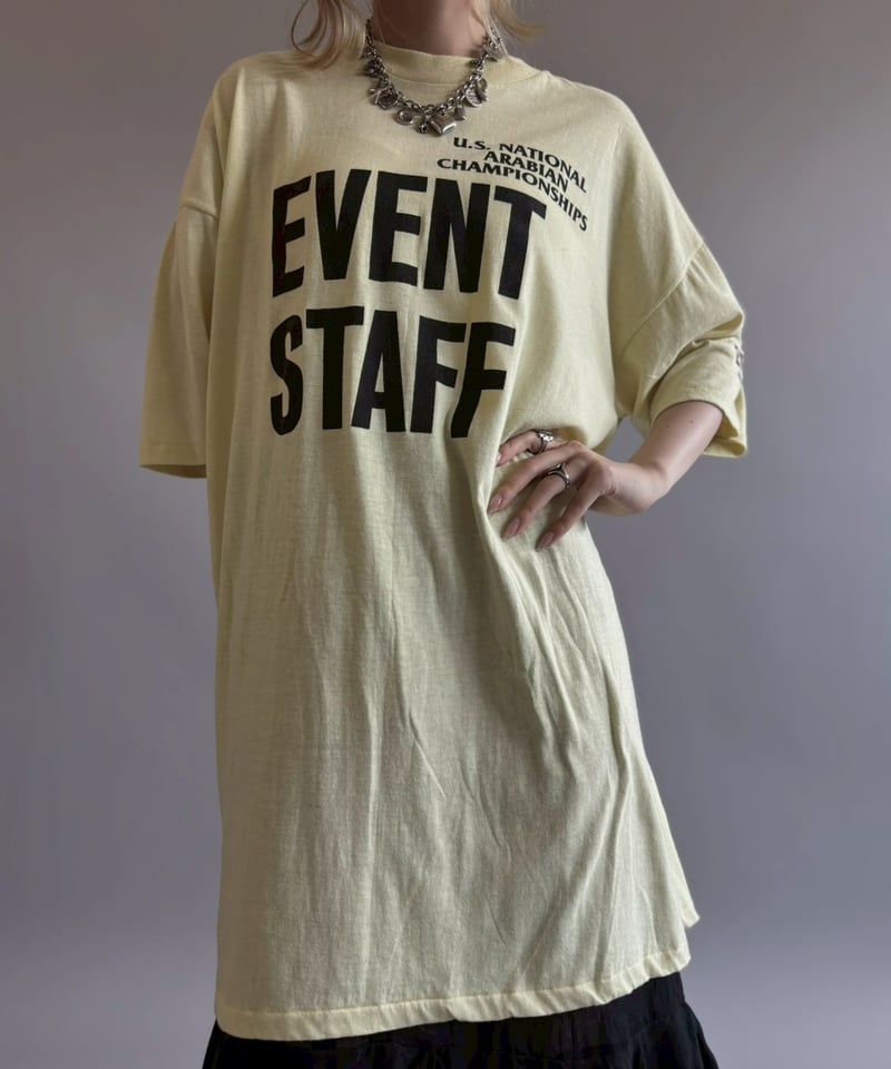 USED】 Made in USA 80~90's EVENT STAFF T-Shirt/