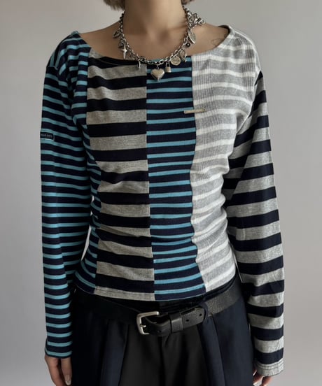 【Chinatsu Aoyama】 Patchwork Border Top  /  2601022-003
