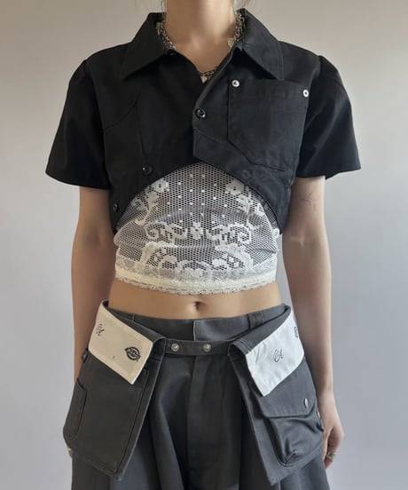 【Chinatsu Aoyama】 RE Makers Shirt Black / 260813-039