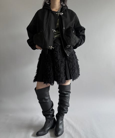 【RE;CIRCLE】RE U.S Military Rebuild Hooded Fireman Jacket Black / 260226-018