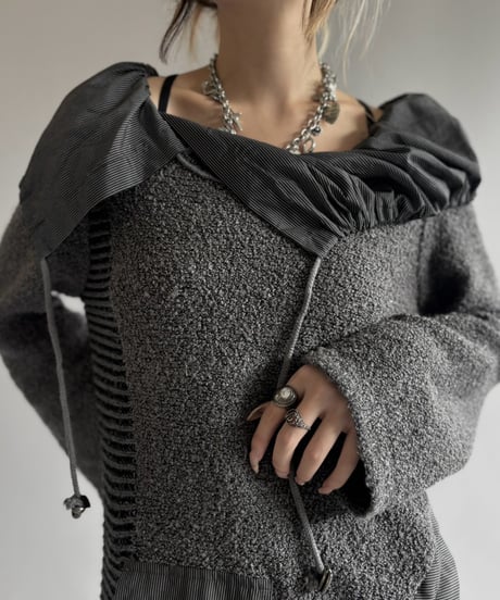【USED】 Design Boucle Knit Dress / 260919-020