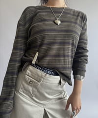 【USED】 Lauren Ralph Lauren Border Knit Top / 260905-024