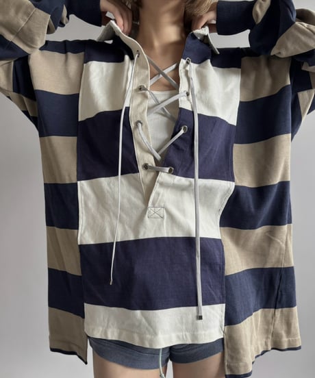 【RE;CIRCLE】 RE Lace-Up Rugger Shirt  /261015-012