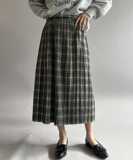 【USED】 Check Pattern Pleats Skirt / 261031-014