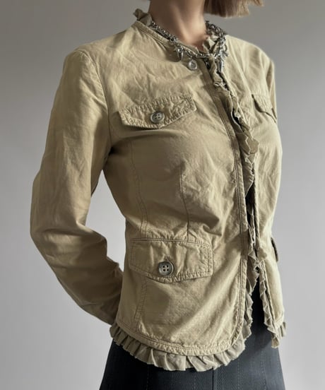 【USED】 BENETTON Design Frill Jacket   / 261010-028