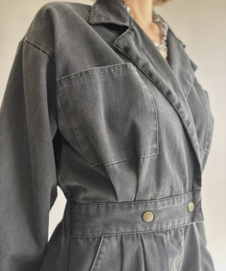 【USED】 Two-Tuck Cotton Jump Suit / 261024-011