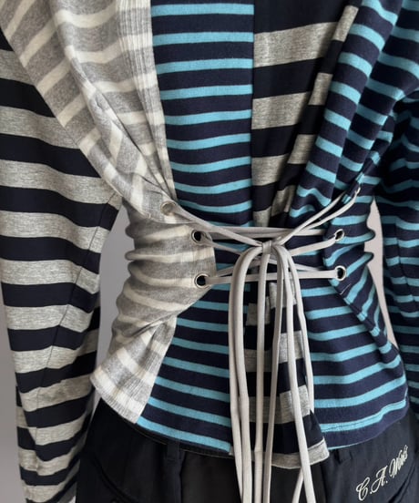 【Chinatsu Aoyama】 Patchwork Border Top  /  2601022-003