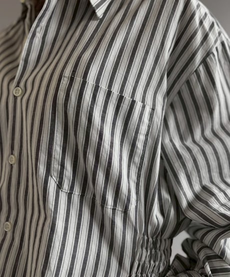 【RE;CIRCLE】RE Leotard Stripe Shirt / 260713-005